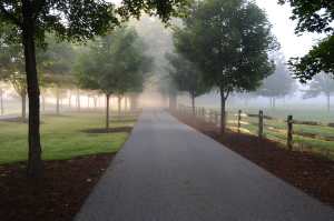 This view shows the entrance to the site where Joseph Smith was born. Photo by Kenneth Mays.