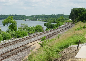 Looking south at the Mississippi River from Montrose, Iowa.