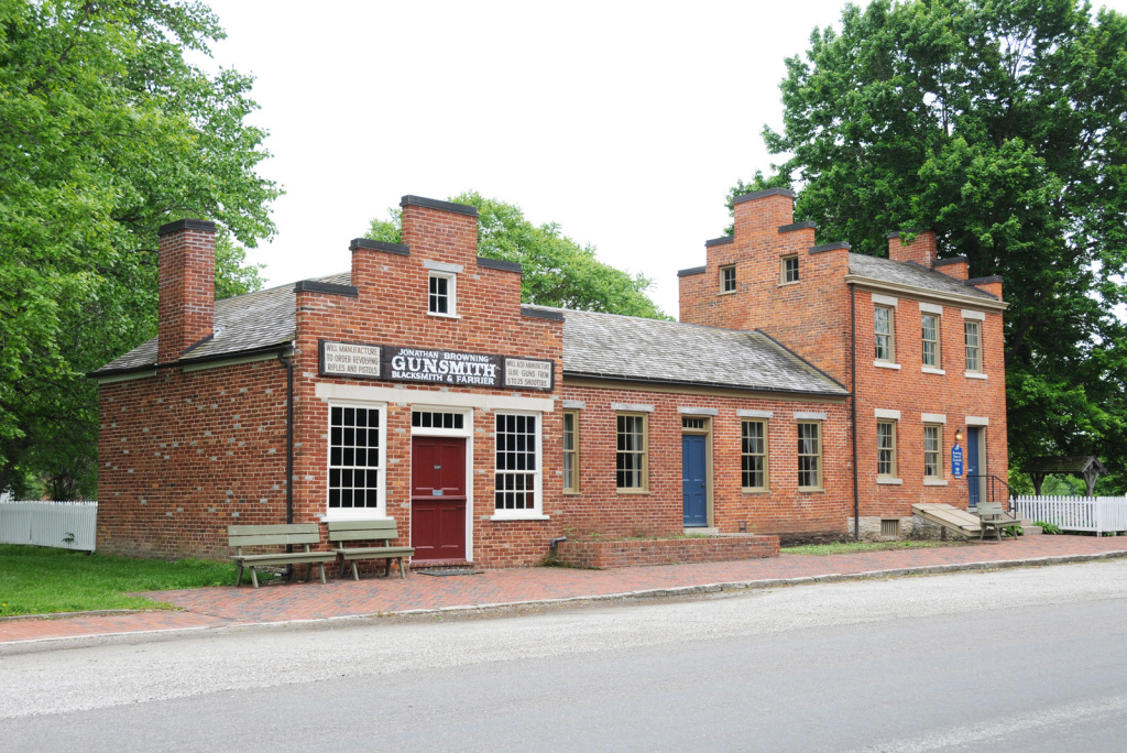 Jonathan Browning home and gun shop. Photo by Kenneth Mays.