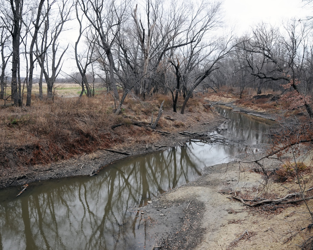Shoal Creek at the site of Hawn's Mill, Caldwell County, Missouri. Photo (2011) by Kenneth Mays.