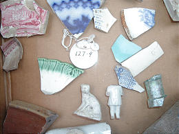 Ceramic fragments from archaeological excavations in the 1960s at sites of old Mormon homes and buildings in Nauvoo, Ill. The artifacts were neglected for years.. Associated Press