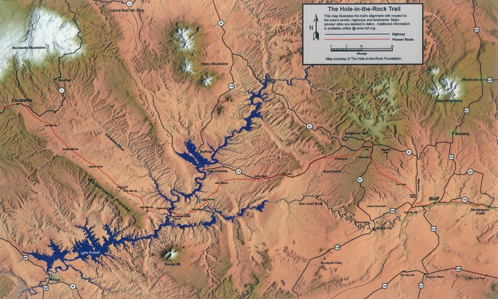 The route from Escalante to Bluff, Utah was nearly 200 hundred miles.