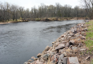 The Black River below Black River Falls, WI working its way to the Mississippi River.