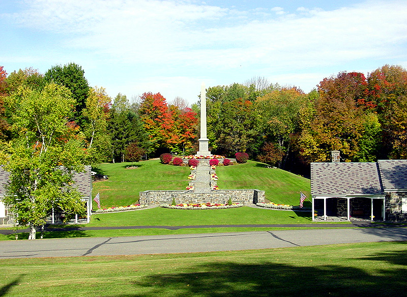 Sharon, Vermont showing the monument to Joseph Smith. Photo by Kenneth Mays