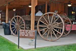 Original wagon that made the Hole-in-the-Rock journey in 1880. Photo by Kenneth Mays.