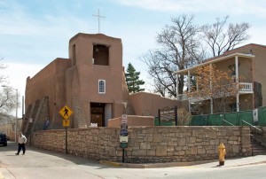 The San Miguel Church was standing when the Mormon Battalion was in Santa Fe. Photo by Kenneth Mays.