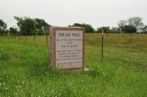 Hiram Page gravesite, Excelsior Springs, Missouri. Photo by Kenneth Mays.