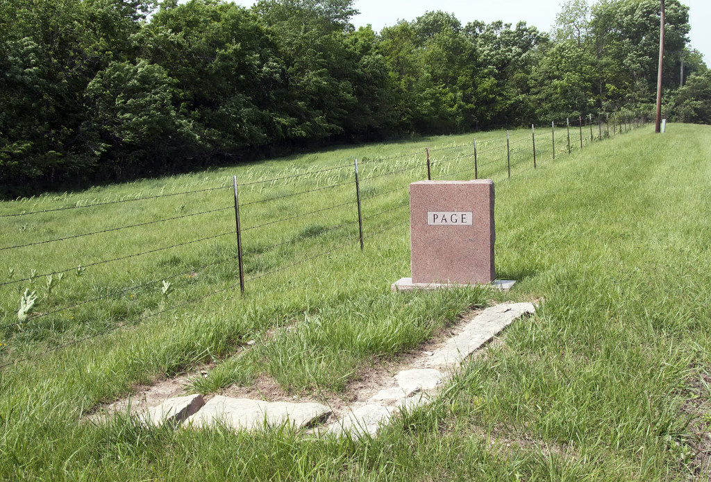 Hiram Page gravesite, Excelsior Springs, Missouri. Photo by Kenneth Mays.