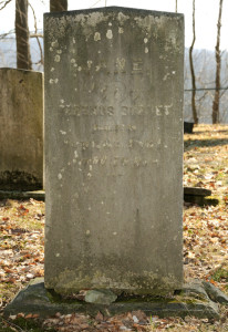 Headstone of Serenes Burnett, Orange, Ohio. Photo by Kenneth Mays.