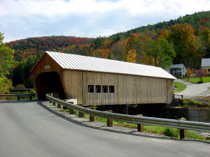 Replacement covered bridge at Tunbridge, VT. Photo (2001) by Kenneth Mays.