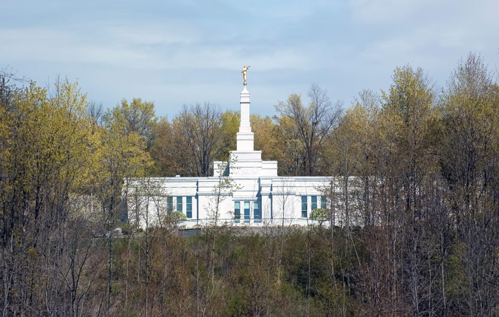 Palmyra, New York Temple as seen from the Smith farm. Photo by Kenneth Mays.