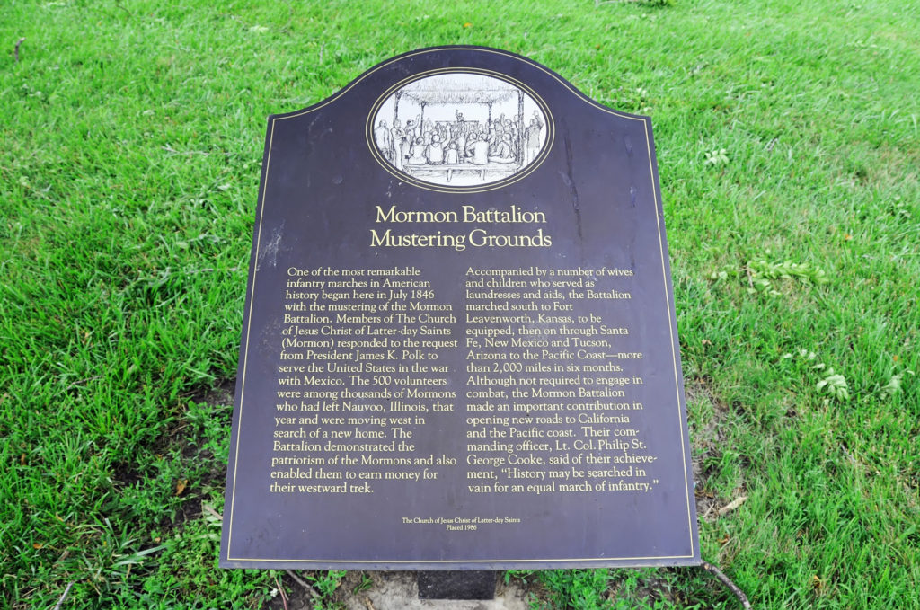 Mormon Battalion Mustering Grounds, Council Bluffs, IA. Photo by Kenneth Mays.