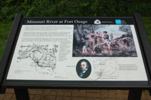 Interpretive panel at Fort Osage. Photo by Kenneth Mays.