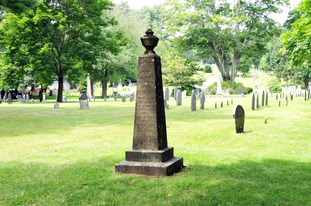 Landscape view of the Smith monument, Pine Grove Cemetery. Photo by Kenneth Mays
