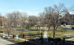 Washington Park, Quincy, Illinois as seen from The History Museum.