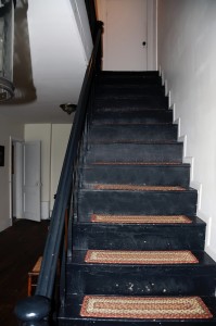 Stairway inside the Josiah Stowell home, Afton, NY. Photo by Kenneth Mays.