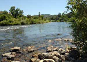 American River near the Rrebuilt Sutter's Mill, Coloma, California. Photo by Kenneth Mays.