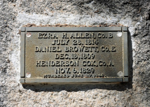 Historical marker at Tragedy Spring. Photo (2010) by Kenneth Mays.