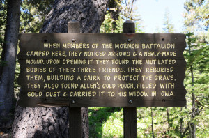 Historical sign near Tragedy Spring. Photo (2010) by Kenneth Mays.