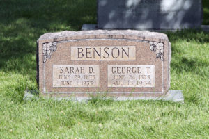 Graves of George and Sarah Benson, parents of Ezra Taft Benson. Photo by Kenneth Mays.